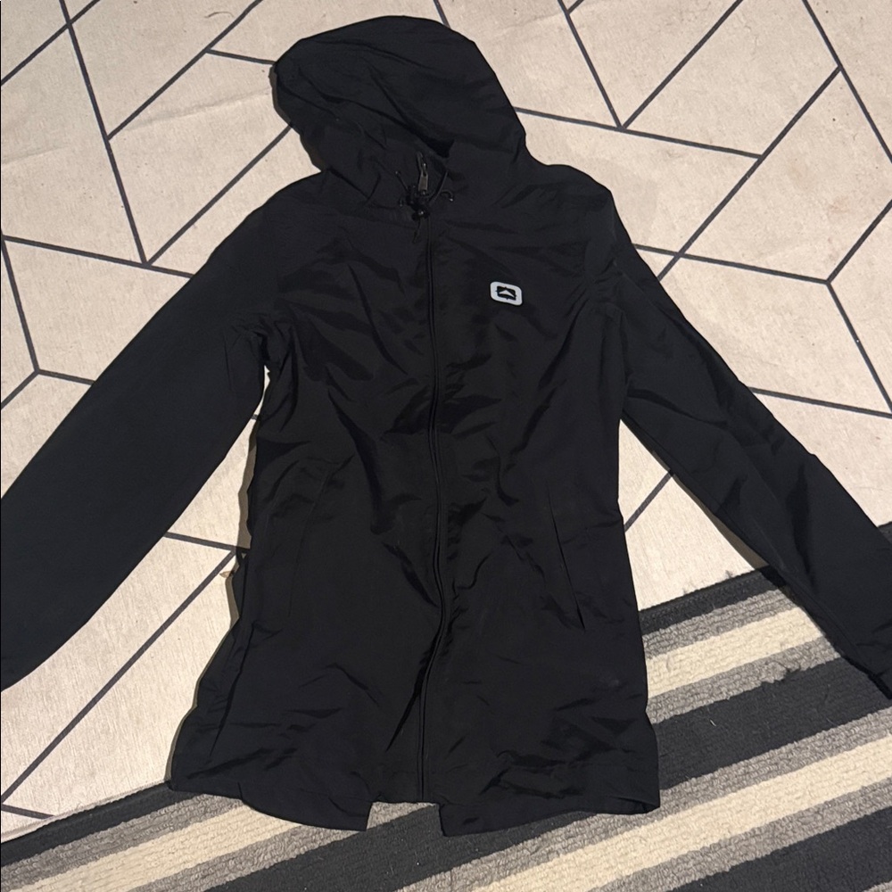Women's Black Hooded Ski Jacket - Sleek Lightweight Shell